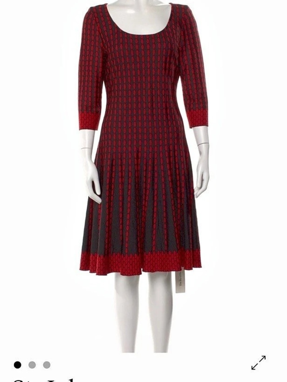 Eye-catching, Flattering dusk to dawn St. John Patterned Midi Dress